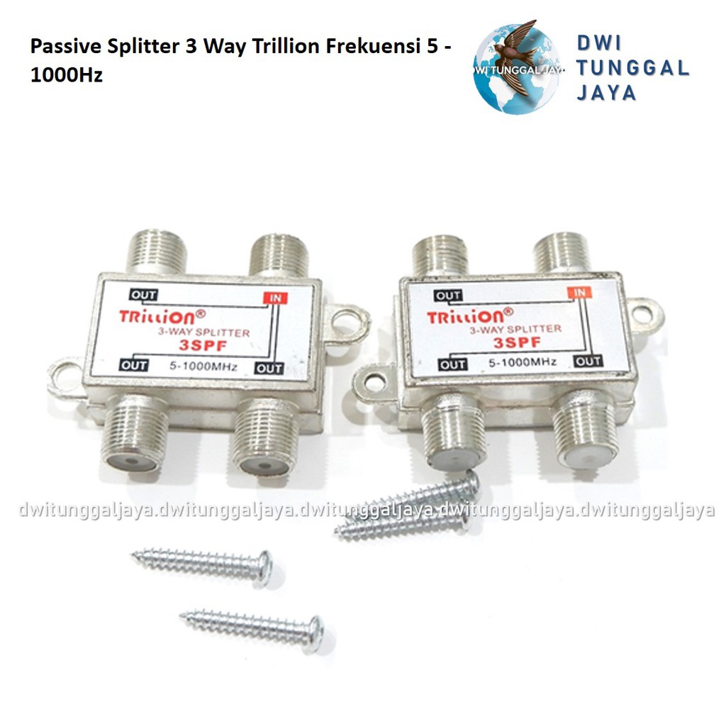 Splitter 3 Way Trillion 3SPF Frekuensi 5-1000Mhz