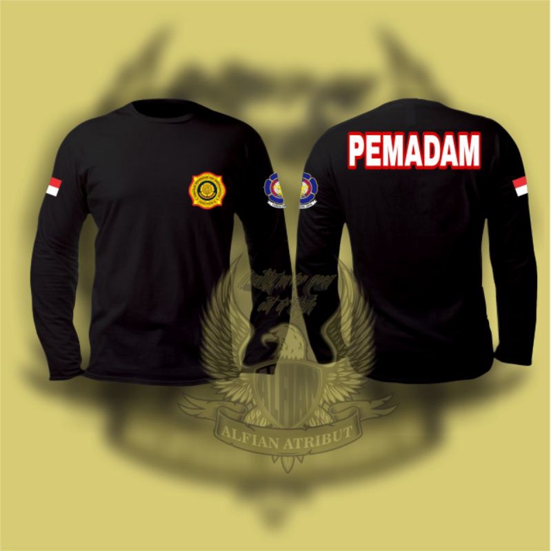 baju kaos PEMADAM lengan panjang,kaos damkar