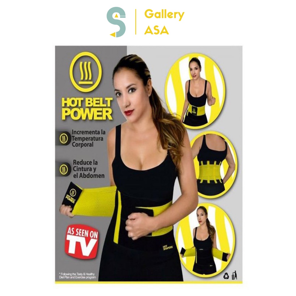 Sabuk Hot Shapers Power Belt Korset Olahraga Sport Pembakar Lemak Pengecil Perut Tanpa Diet & Efek S