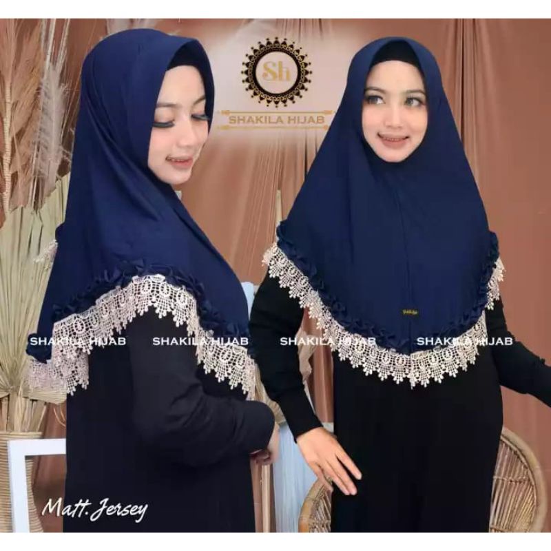 KERUDUNG GOTIK RENDA PRADA//HIJAB INSTAN GOTIK RENDA//JILBAB JERSEY HALUS