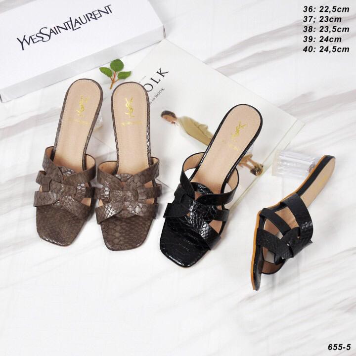 SANDAL HEELS YSL CROCO 655-5