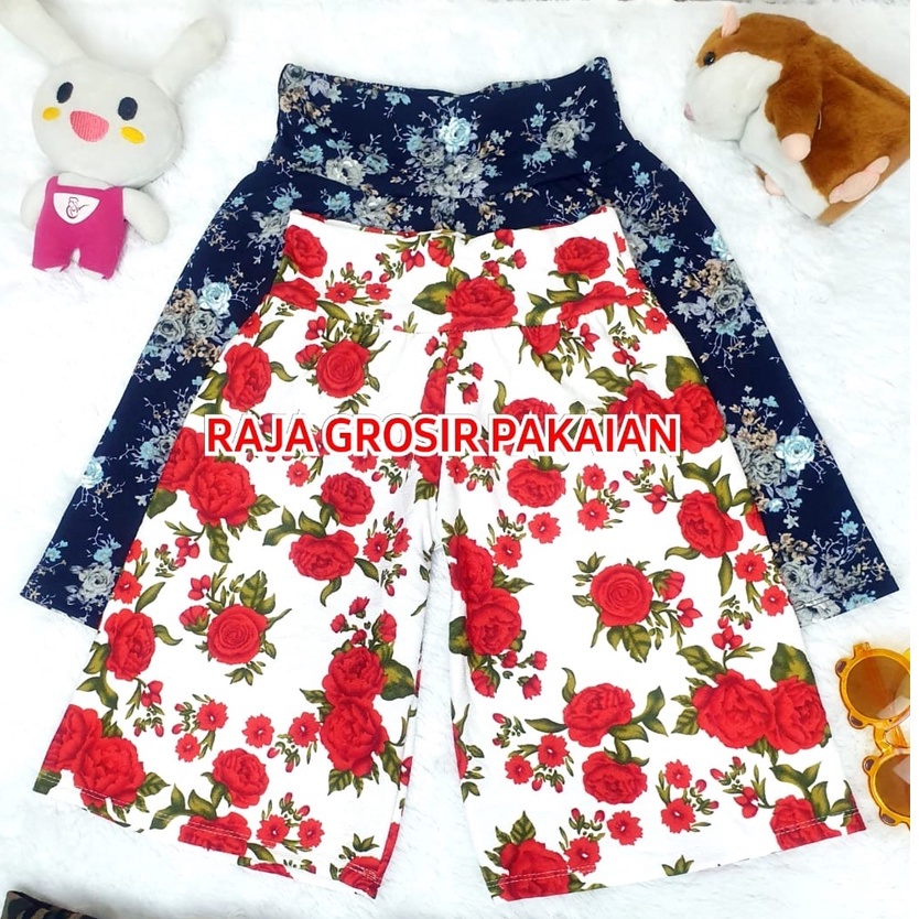 Celana Kulot Anak 3/4 Motif Murah Estimasi 2-12 Tahun