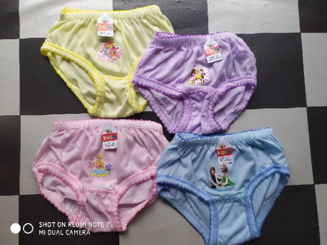 6pcs | celana dalam anak perempuan size 2-8 tahun || cd anak perempuan || daleman anak