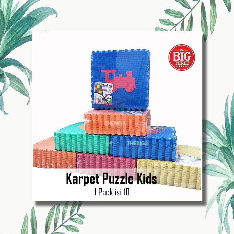 Karpet Puzzle Kids Evafoam 30x30  cm Tebal 1 cm Alas Lantai Playmat Anak Gambar dan Warna Polos TBT