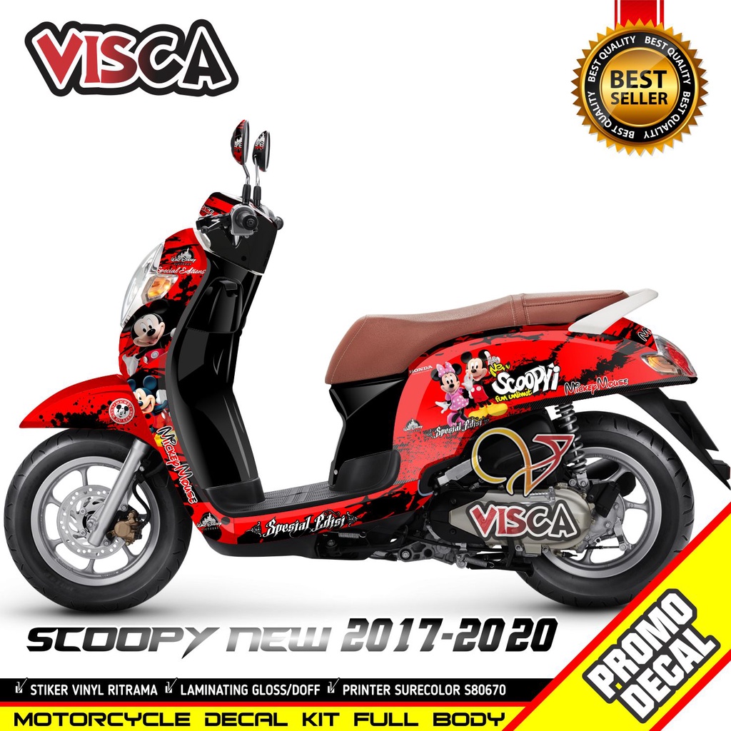 Decal Scoopy Full Body Stiker Scoopy 2017-2020 Stiker Scoopy Full Body Decal Scoopy New Mickey Mouse