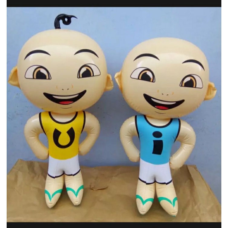 MAINAN ANAK BONEKA BALON TIUP UPIN DAN IPIN BISA COD