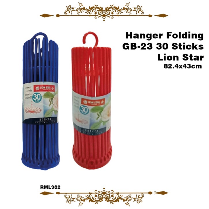 Hanger/Jemuran Lipat Folding G-23 30 Sticks Lion Stars