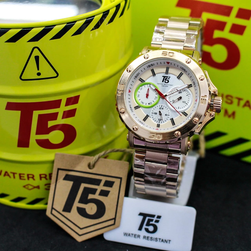 T5 H3880L CEWEK original chronograph bergaransi free tin box dan tas