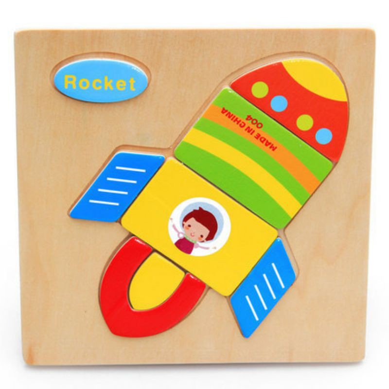 PUZZLE KAYU TIMBUL 3D FIRST STEP LUCU