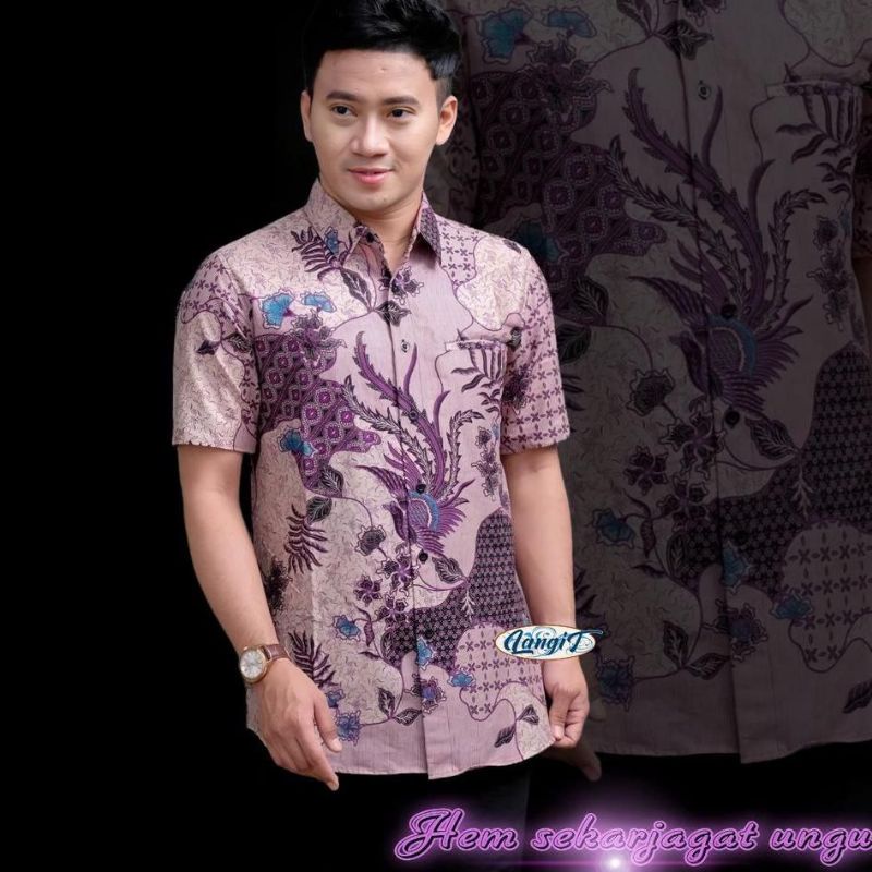 kemeja batik pria motif sekarjagat