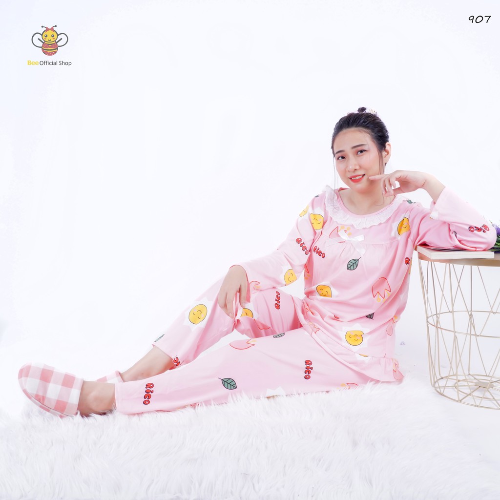 BEE - Piyama Dewasa Import / Stelan Baju Tidur Wanita Murah Lengan Panjang