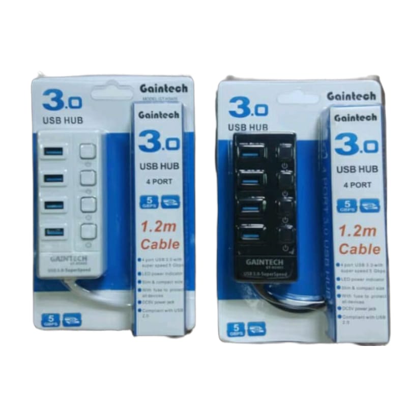 USB Hub 4Port Gaintech GT-H3405 USB 3.0 with On/Off