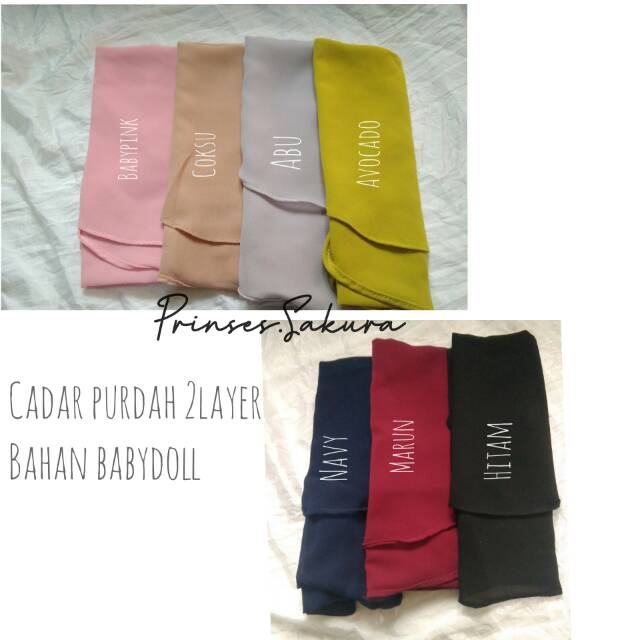 Niqab Cadar Purdah tali 2 Layer