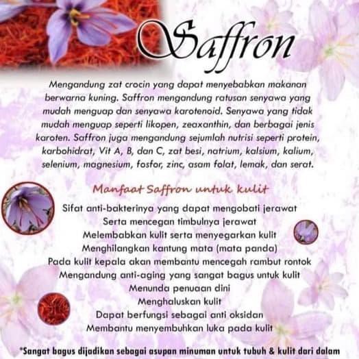 

Safron Jafaron Saffron Alfanoos Spanyol Premium Grade A1 Original 2 Gr