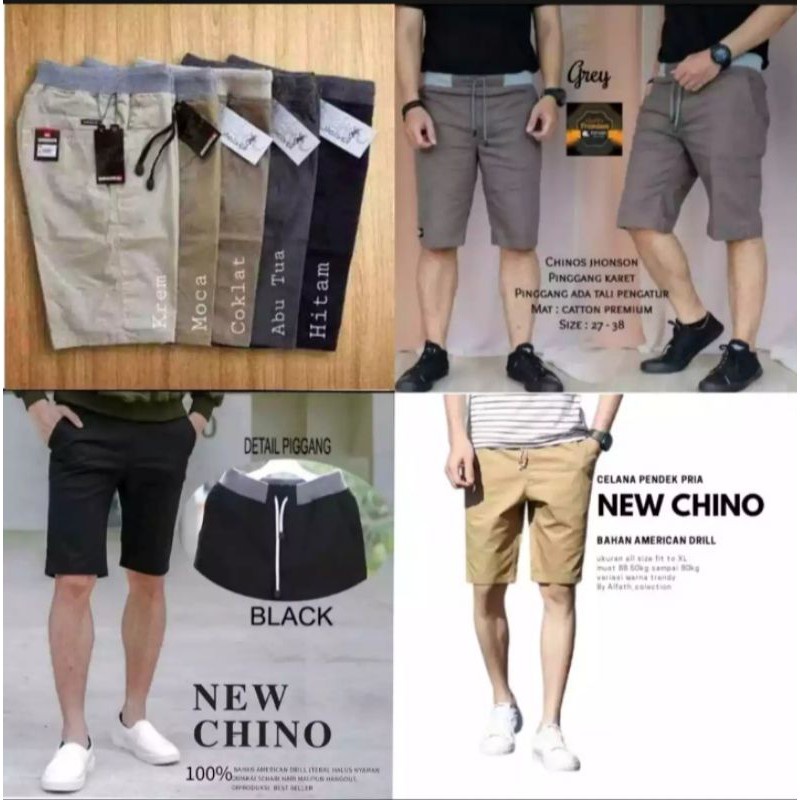 Celana Chinos Pria Dewasa L Xl Xxl Rip Pingang Karet Elastis-1