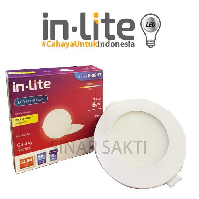 INLITE Lampu Downlight LED 6W Inbow Lampu Panel Bulat IN-LITE INPS628R