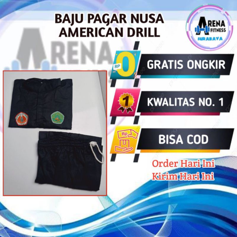 seragam pagar Nusa American drill Baju pagar nusa Seragam silat pagar nusa baju PN