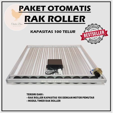 Paket Komponen Mesin Tetas Full Otomatis Rak Roller kapasitas 100 Telur