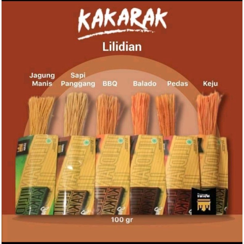 

Karakak Lilidian 100gr banyak pilihan rasa