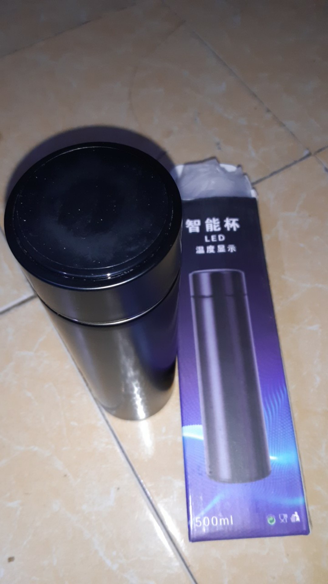 Termos / Botol Minuman Air Panas Dingin Stainless Dengan Suhu Led