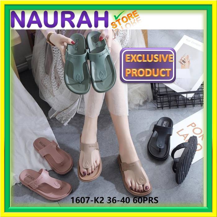 Balance 1607 K2 Sandal Jepit Casual Jelly Import Original Empuk Lentur Gaul Nice Obral Diskon Grosir