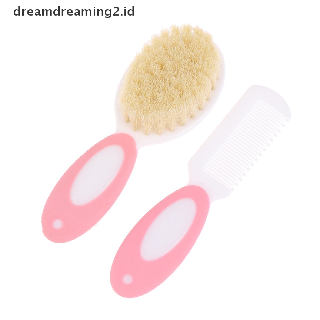 (LIKE) 2pcs / set Sisir Rambut Portable Lembut Untuk Bayi Newborn / Anak