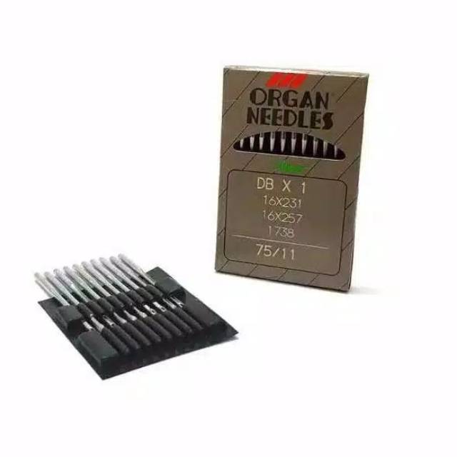 Jarum Mesin Jahit merk ORGAN NEEDLES DBx1 Untuk mesin besar dan hitam