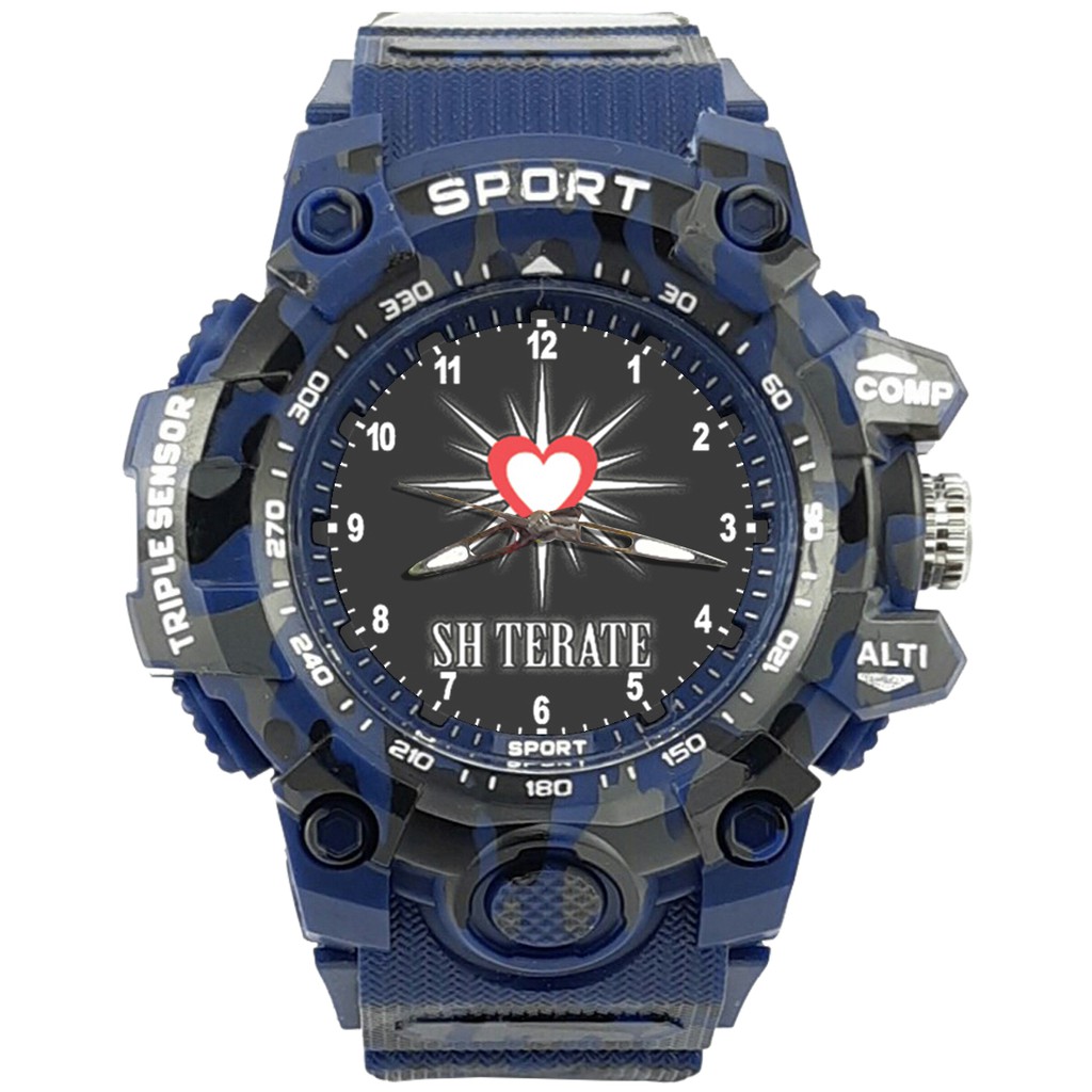 {Istimewa} Jam Tangan PERSAUDARAAN SETIA HATI TERATE - SH 4 Biru Army Water Resistant