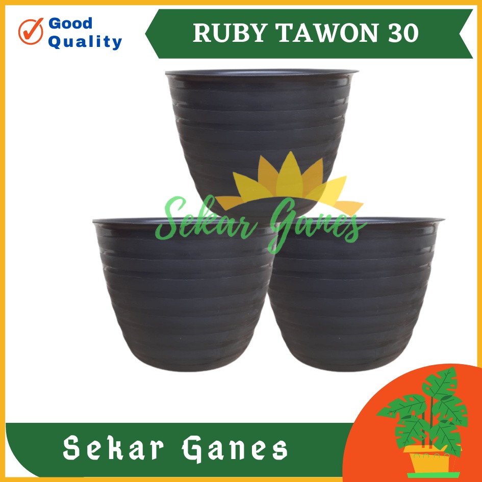 Pot Ruby Tawon 30 Hitam Pot Bunga Murah Hitam Plastik JM motif tawon mirip tawon pirus putih 30 32