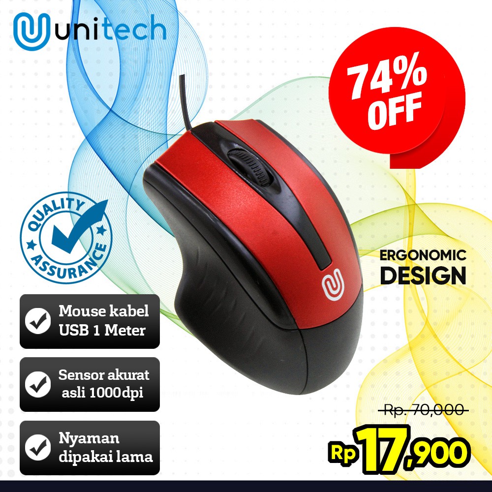 Mouse Kabel USB G5 Unitech Wired USB 1000DPI