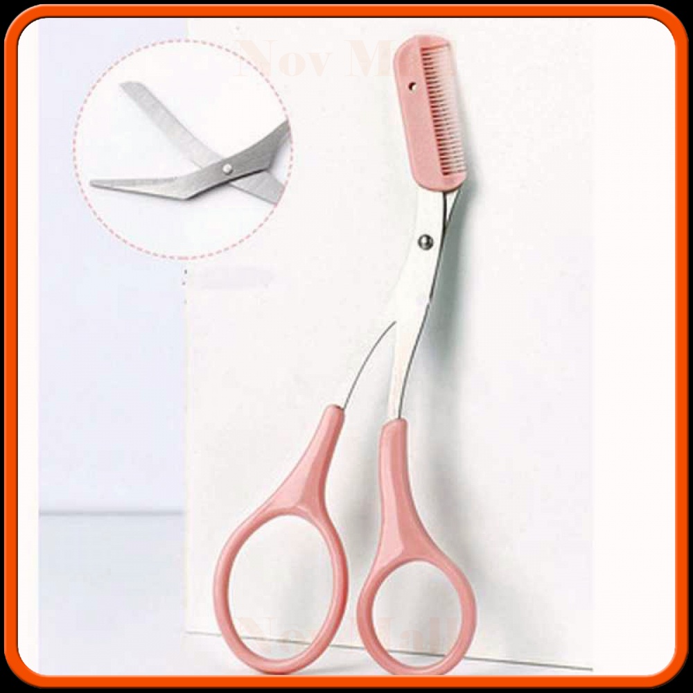 Gunting Cukur Alis Mata Eyebrow Trimmer Scissor Comb - XIU1