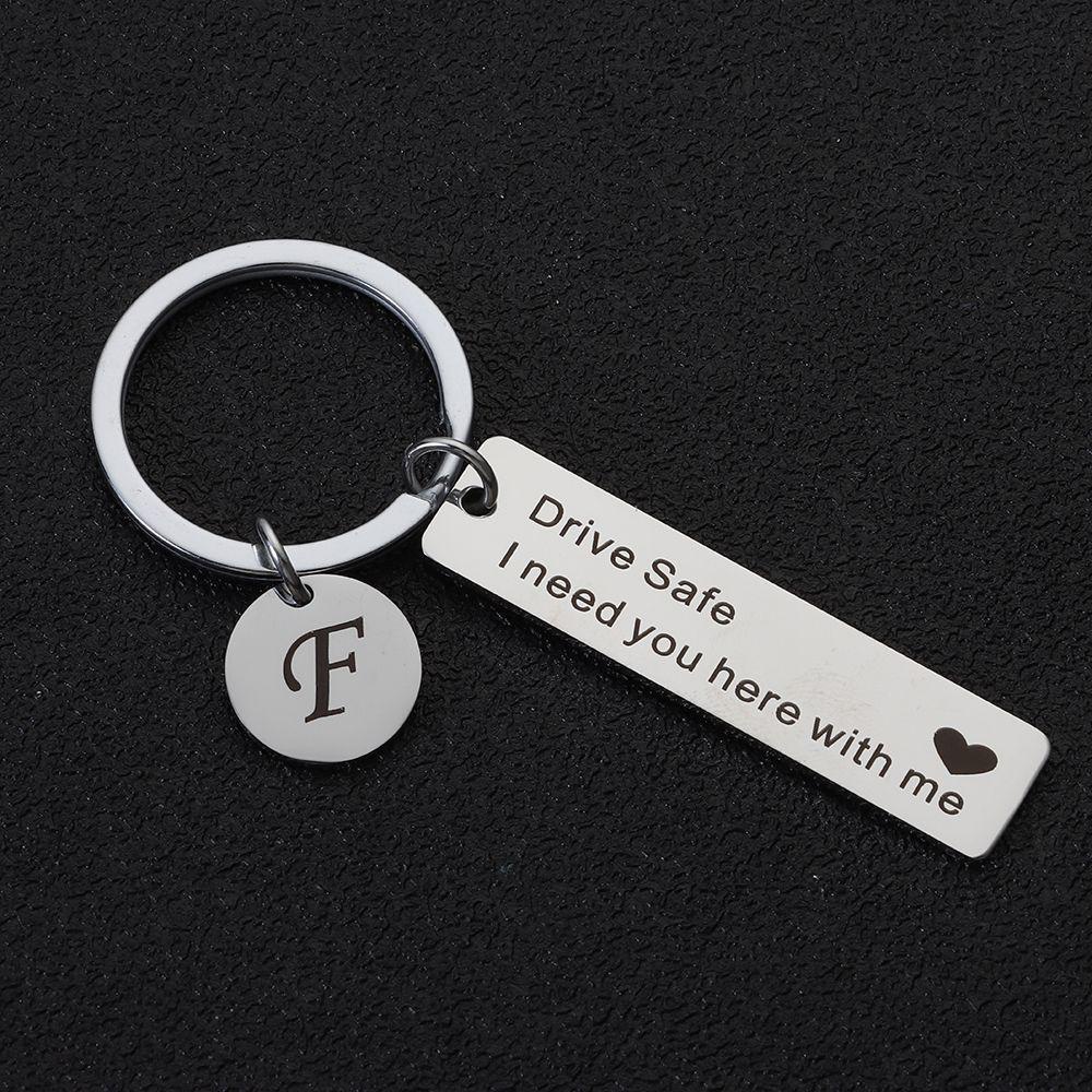 Suyo Drive Safe Keychain Anniversary Pacar Pacar Aksesoris Tas Tangan Stainless Hadiah Kekasih