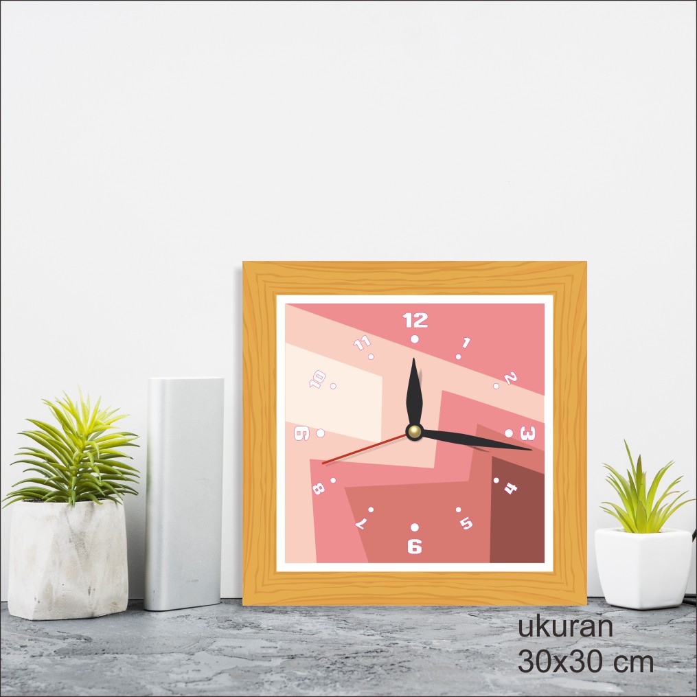 IDE 399 - Jam dinding abstrak hand drawn