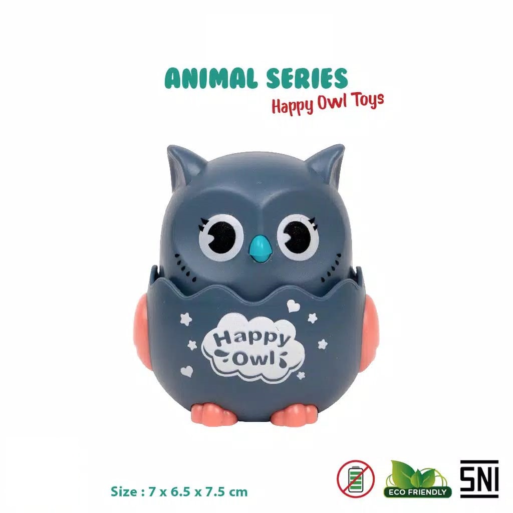 Happy Owl Mainan Edukasi  Anak Press n Go Burung Hantu Box