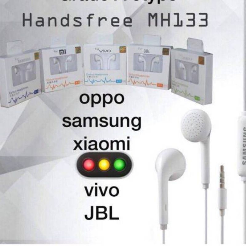 Headset Handsfree Earphone Hf Brand MH 133 Suara Bagus