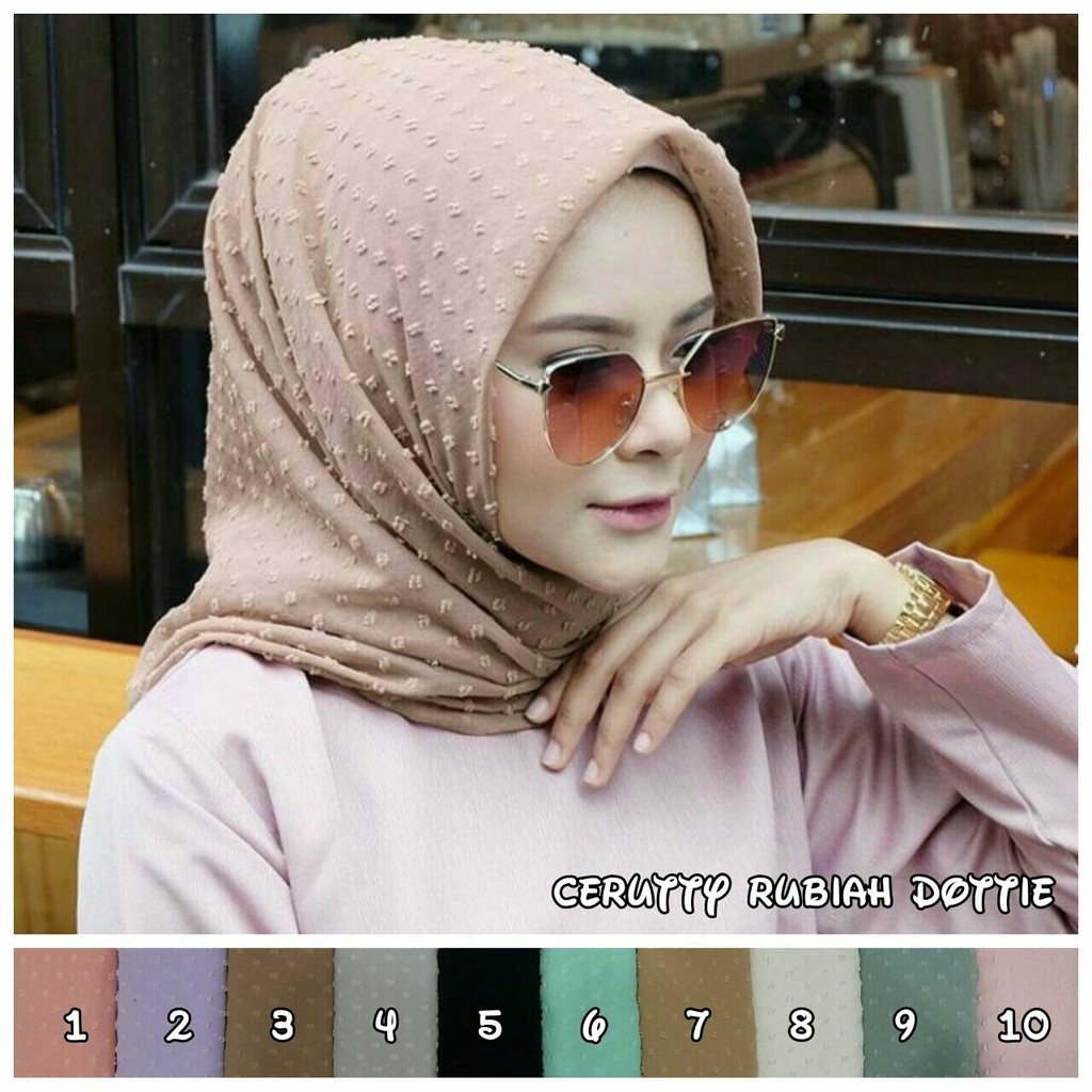 Terlaris Jilbab Segiempat Rubiah Dot