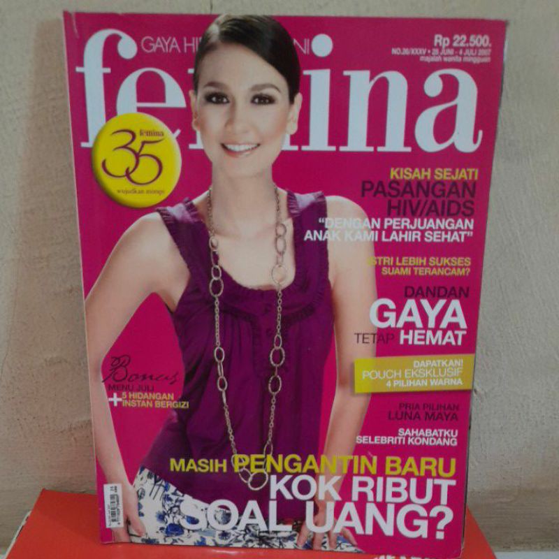 Majalah Femina cover Luna Maya edisi 28 Juni - 4 Juli 2007