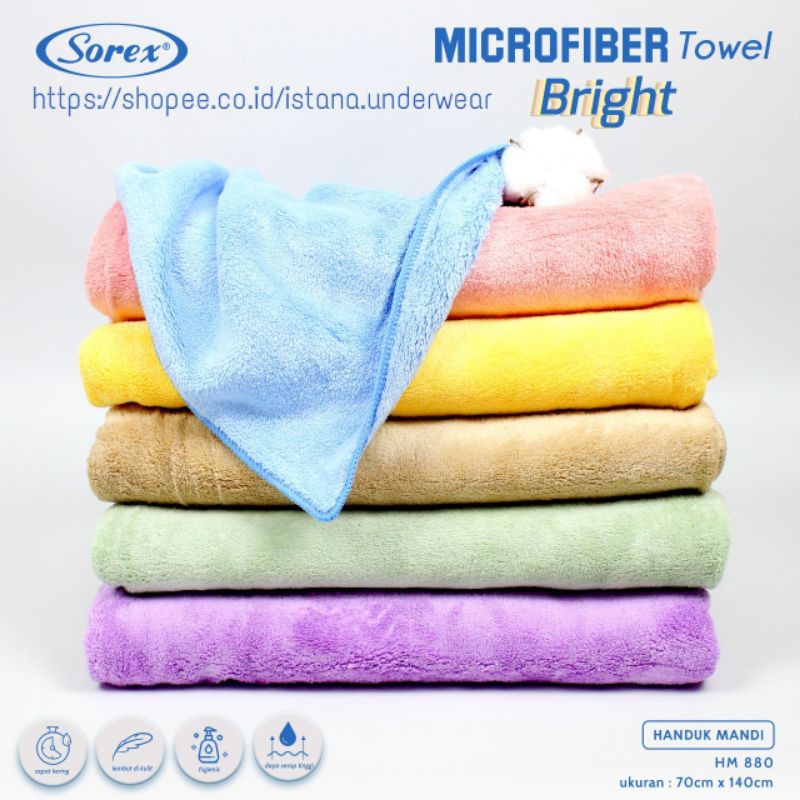 Handuk Dewasa BESAR Tebal | Original SOREX daya serap tinggi | Lembut katun microfiber towel terry