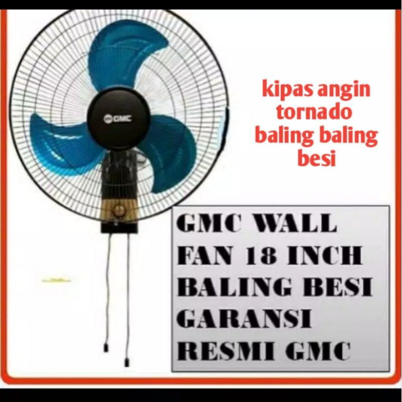 Kipas angin dinding/gantung jumbo 18inch GMC baling baling Besi