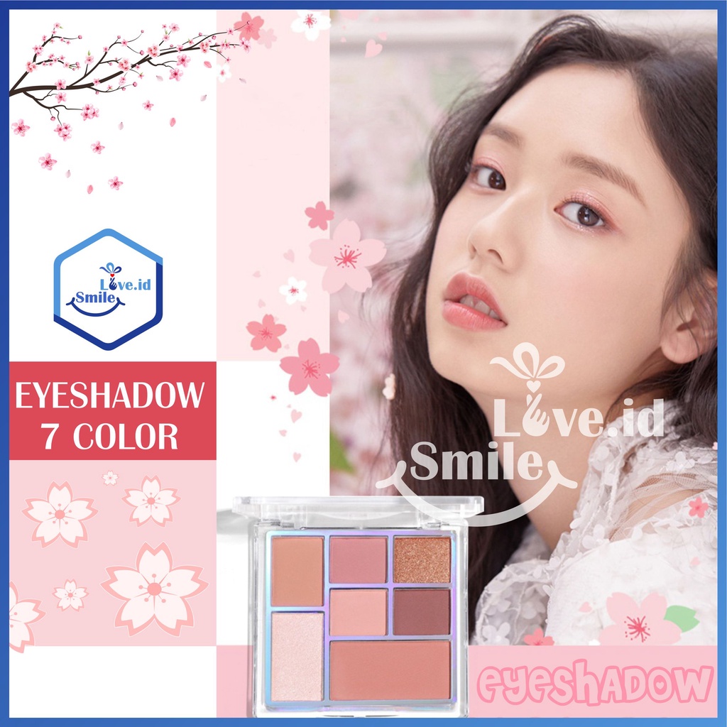 LAMEILA Eyeshadow 7 Colors Sakura City Pallete Eye Shadow Highlighter BlushOn Contour L39