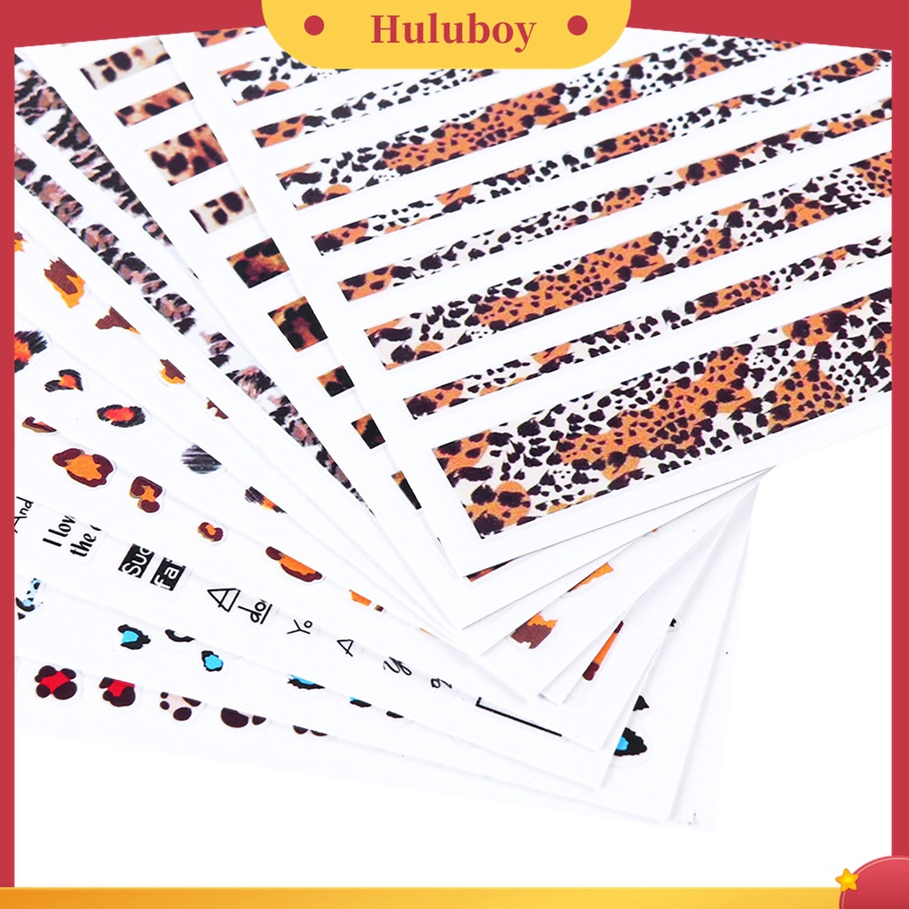 Huluboy Huluboy♡ Stiker Kuku Motif print Leopard Untuk Musim Dingin