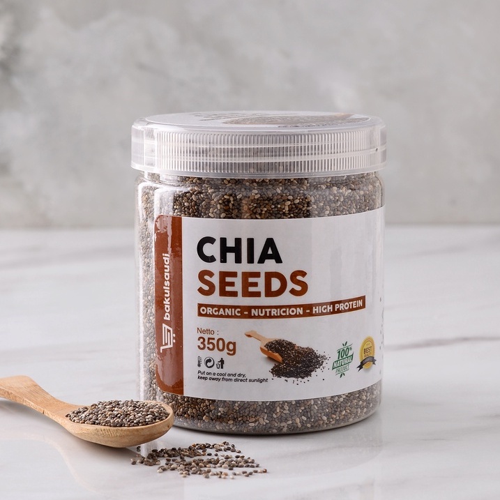 Organic Chia Seed Grade A Premium Quality Original 100% Murni non GMO Asli / Biji Chia Seeds Hitam Organik Chiaseed Chiaseeds Cia seed Original