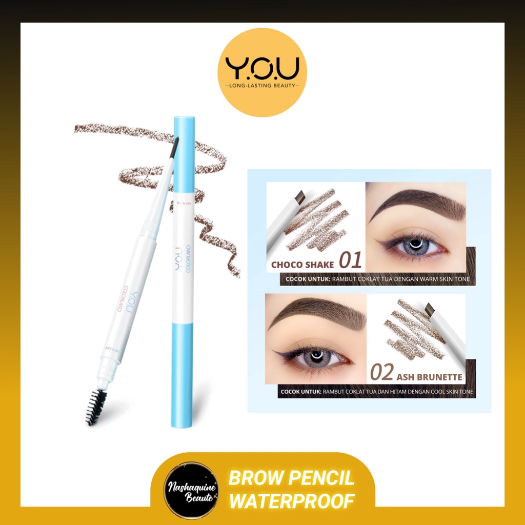YOU Colorland Ready To Go Brow Pencil - Waterproof Smooth Fuller