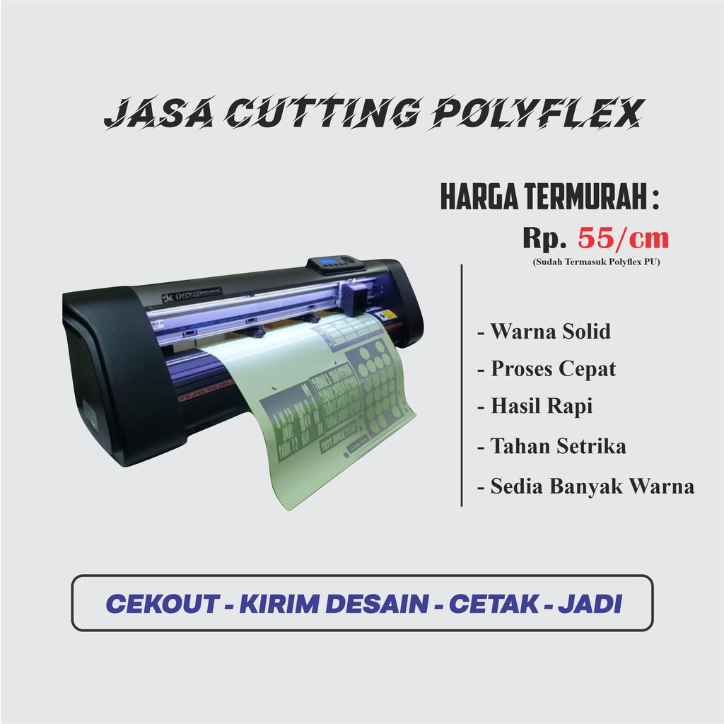 JASA CUTTING POLYFLEX PU | SABLON SETRIKA | STICKER KAOS |  MURAH SEHARI JADI | POLYFLEX PU PREMIUM