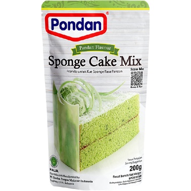 

Pondan Pandan Sponge Cake Mix 200gr Premiks Kue Sponge Rasa Pandan