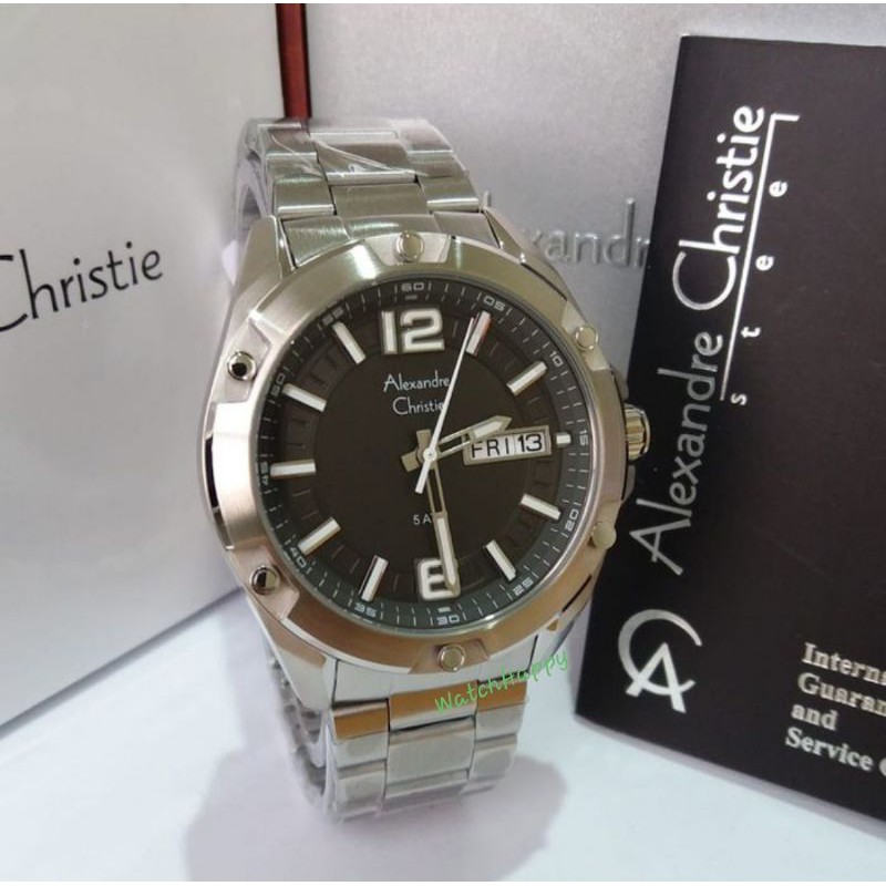 Alexandre Christie AC 6518 ME AC6518 ME 6518ME 6518 ME Men Watch Black Dial Stainless 100% Original