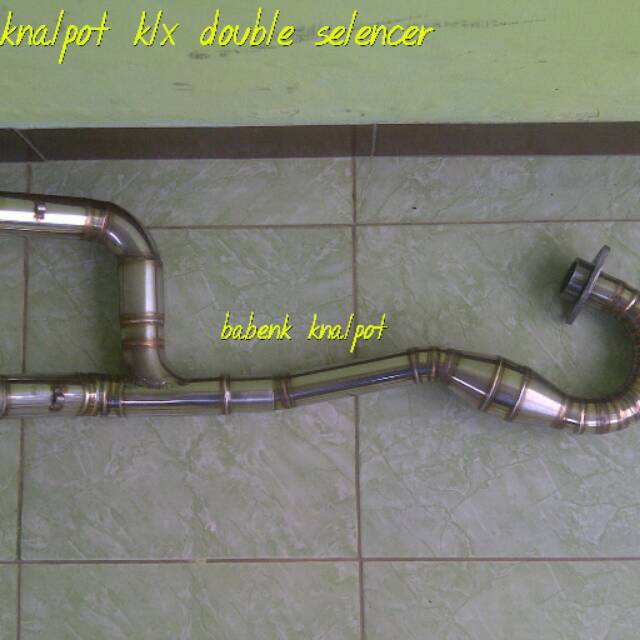 leher knalpot klx dtracker double selencer