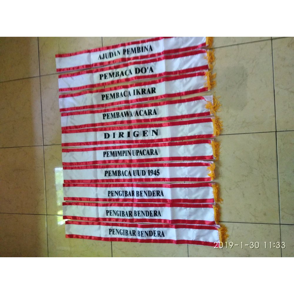 Langsung Order Selempang Upacara Bendera Untuk anak SMP &  SMA SEDERAJAT Diskon