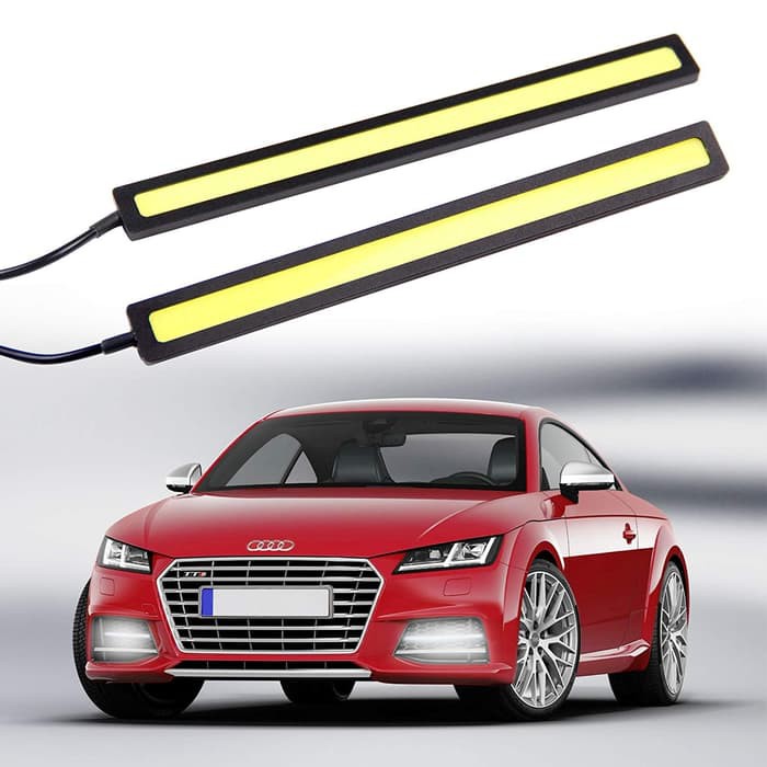 Lampu LED DRL PLASMA COB 17cm Mobil Car UNIVERSAL 28 LED Siang Senja Sepasang