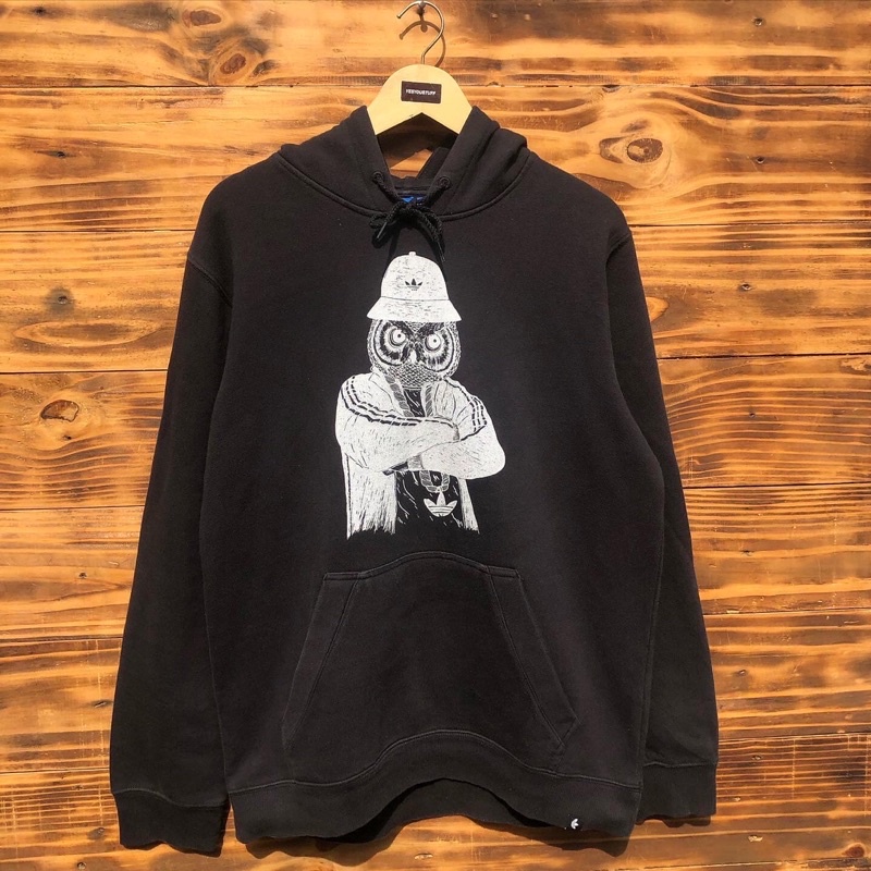 Hoodie Adidas Owl + Biru  Second Original